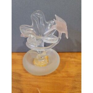 Vintage I.W. Rice Glass Flower Butterfly Hummingbird